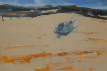 1002. Barca en la playa. 50 x 65 cm. 350 €