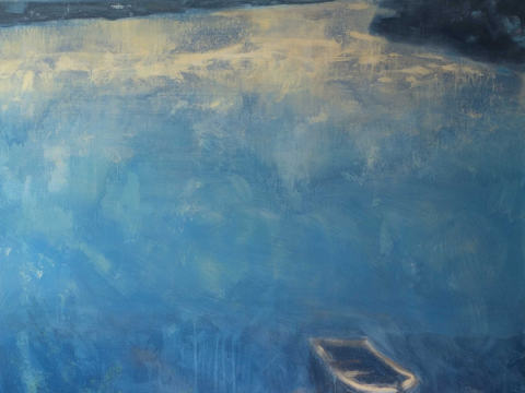 1828. Sola en la ría. 130 x 89 cm. 1.500 €