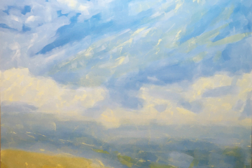 2006. La luz desciende suave sobre la playa. 200 x 200 cm. 1.200 €