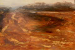 0214. Sendero en la marisma. 81 x 122 cm.  600 €