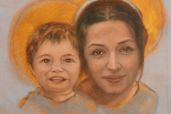1414. Virgen con Niño. 40 x 30 cm. 150 €.