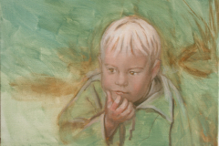0618. Jakob en verde. 40 x 50 cm. 600 €