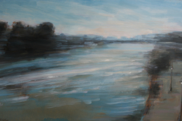 0433. Guadalquivir en la tarde. 75 x 122 cm. 500 €