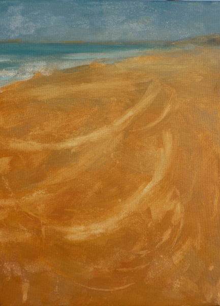 1124. Brisa en la playa. 40 x 30 cm. 250 €