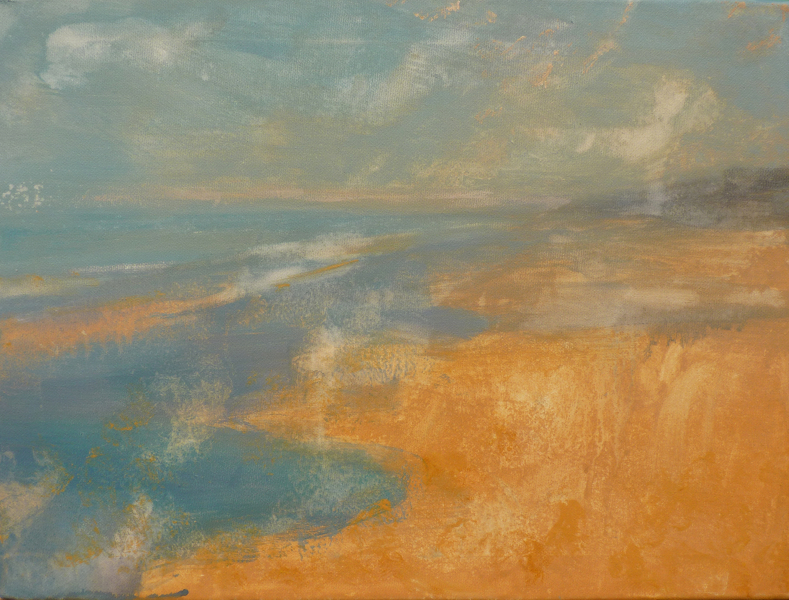1126. Playa con nubes. 30 x 40 cm. 250 €