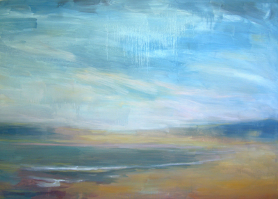 0343. Playa con nubes. 114 x 162 cm. 700 €