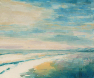 0346. Playa con nubes. 130 x 162 cm. 500 €