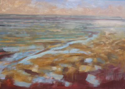 1110. Atardecer en la playa. 114 x 162 cm. 700 €