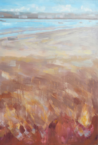 1112. Barcas en la ría. 130 x 89 cm. 700 €