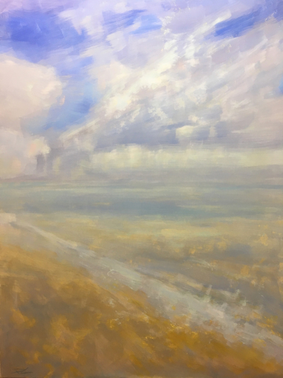 1807. La luz vibra en la playa. 146 x 114 cm. 800 €