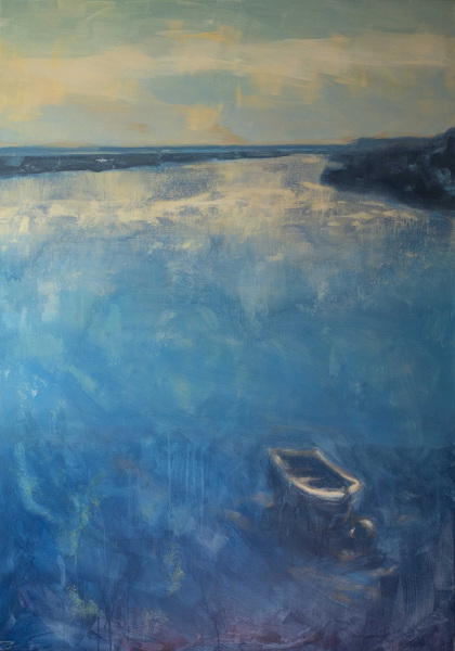1828. Sola en la ría. 130 x 89 cm. 1.500 €
