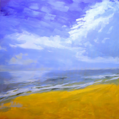 2003. Azul Ultramar & Dorado. 200 x 200 cm. 1800 €