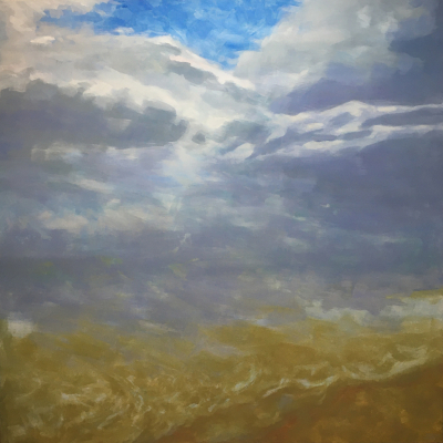 2004. La Tierra y el Cielo se encuentran. 200 x 200 cm. 1800 €
