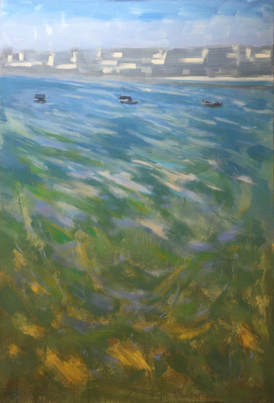 21.48. Barcas en la ría. 100 x 65 cm. 400 €