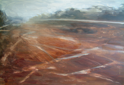0215. Sendero en la marisma. 65 x 100 cm. 400 €