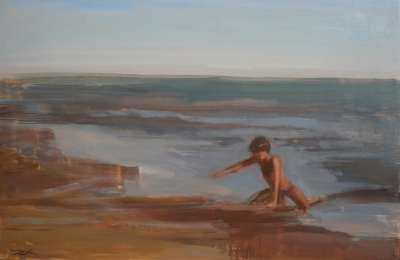 0373. Niño en la playa. 61 x 92 cm. 150 €