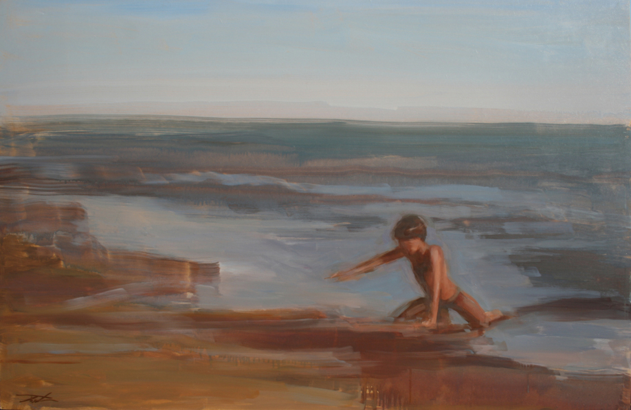 0373. Niño en la playa. 61 x 92 cm. 150 €