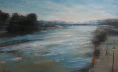 0433. Guadalquivir en la tarde. 75 x 122 cm. 500 €