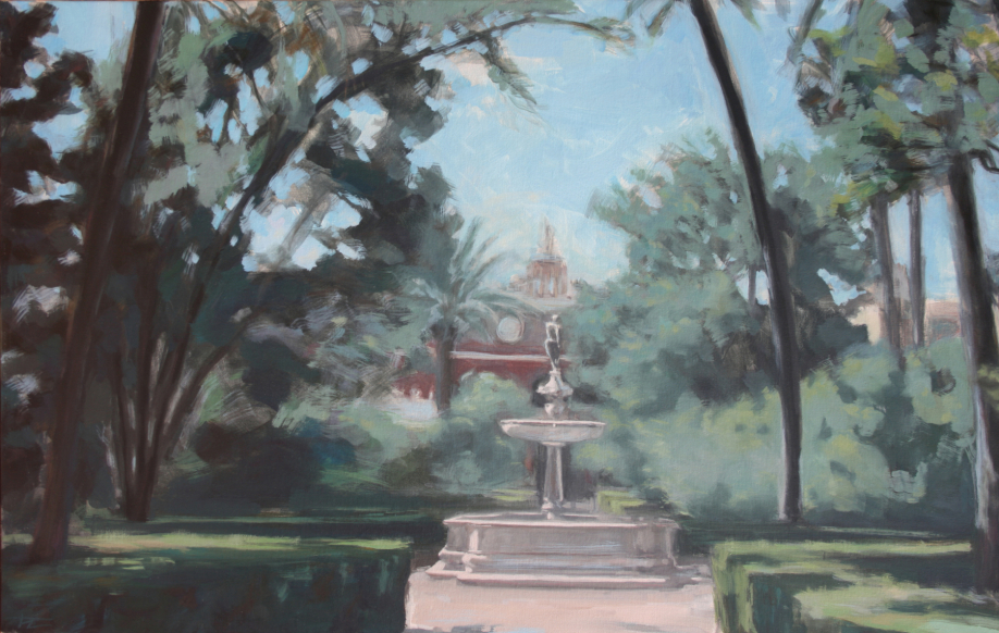 1007. La fuente del Álcazar. 73 x 116 cm. 700 €
