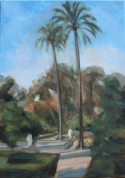 1102. La fuente de los leones. 70 x 50 cm. 300 €.