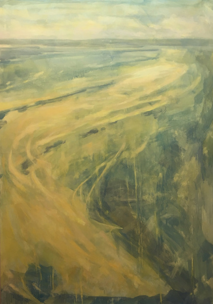 18.03. La Corriente. Acrílico sobre tela. 162 x 113 cm.