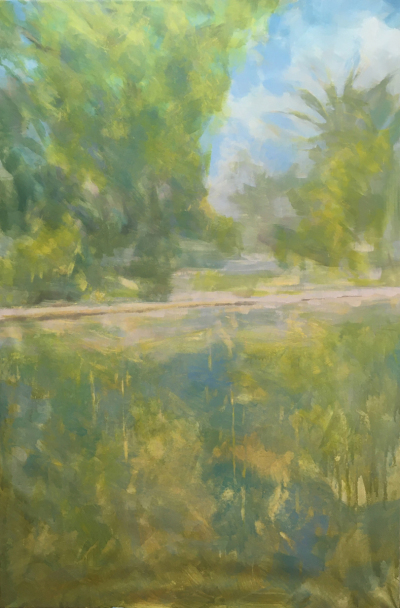 18.22. Agua, Verde & Aire. Mixta sobre tela. 146 x 97 cm