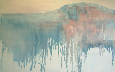 03.10. La Montaña Azul. Óleo sobre tela. 97 x 162 cm.