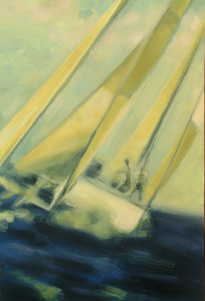 04.19. Veleros. Óleo sobre madera. 122 x 90 cm