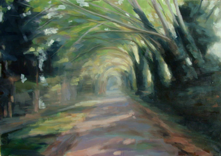 02.10. La vereda. Óleo sobre tela. 81 x 116 cm.