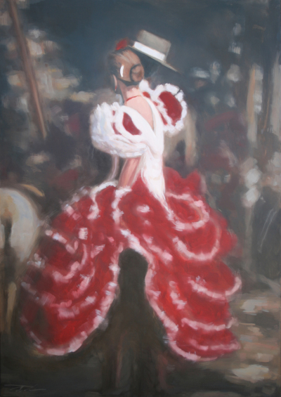 0738. Feria a caballo. 92 x 65 cm. 300 €