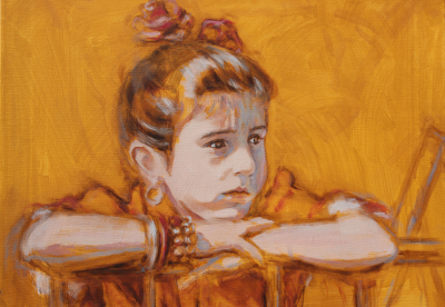 1104. Gitanilla en la baranda. 40 x 50 cm. 150 €